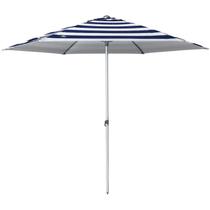 Guarda-Sol Milagres 2,60m Listrado Azul Marinho Branco Bel