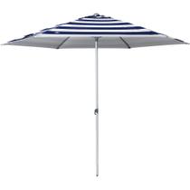 Guarda-sol Milagres Premium em Alumínio 2,60m Listrado Azul e Branco Bel