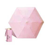 Guarda-Sol Mini Portátil Dobrável UPF50+ Com Proteção UV, Guarda-Chuva De Viagem Em Vinil