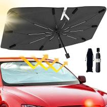 Guarda Sol para Carro Proteção de Isolamento Térmico Parabrisa Veículo Acessório de Verão Automotivo Bloqueia Calor Sombra de Carros Tamanho Universal