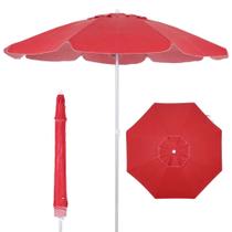 Guarda Sol Praia Piscina Vermelho 2 M Bagum Haste em Aluminio Bel