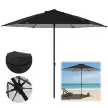 Guarda Sol Premium 2,60m Alumínio Reforçado Milagres Preto - 12807 Belfix