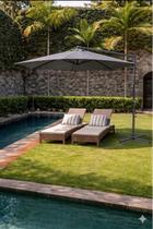 Guarda Sol Sobreiro Grande para Jardim e PIscina Cor Cinza Bel