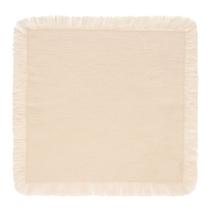 Guardanapo 100% Algodão Franja 40cm X 40cm Coloratta Natural Mesa Posta