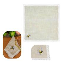 Guardanapo 45x45 Grande de Abelha Feito a Mão Borda Mesa Posta Premium Luxo Bege Guardanapo 45x45 Grande de Abelha Feito a Mão Borda Mesa Posta Premium Luxo Bege