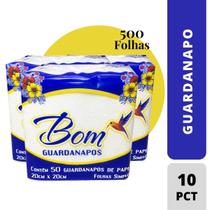 Guardanapo Bom Folha Simples 20X20 10 Pacotes