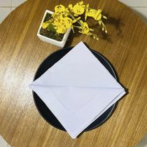 Guardanapo Bordado em Ponto Ajour 45cmx45cm - Linho Misto Branco Guardanapo Bordado em Ponto Ajour 45cmx45cm - Linho Misto Branco