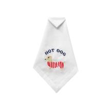 Guardanapo Branco Com Bordado Hot Dog