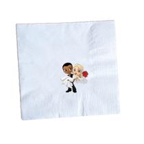 Guardanapo Coquetel Personalizado Noivos - 50 und - MOD 04