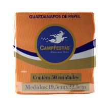 Guardanapo Crepado - 19,5 x 22,5 cm - Laranja - 50 unidades - CampFestas - Rizzo Guardanapo Crepado - 19,5 x 22,5 cm - Laranja - 50 unidades - CampFestas - Rizzo