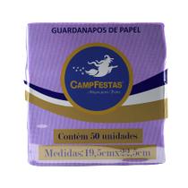 Guardanapo Crepado - 19,5 x 22,5 cm - Lilás - 50 unidades - CampFestas - Rizzo Guardanapo Crepado - 19,5 x 22,5 cm - Lilás - 50 unidades - CampFestas - Rizzo