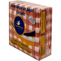 Guardanapo Crepado Xadrez Marrom 50 fls 19,5x22,5cm CampFestas - Inspire sua Festa