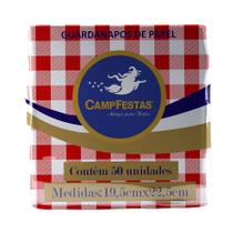 Guardanapo Crepado Xadrez - Vermelho - 50 unidades - CampFestas - Rizzo