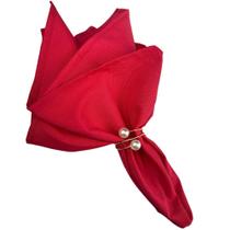 Guardanapo De Boca Gourmet Para Mesa Posta e Decoração De Eventos 45x45cm Cores Lisas Kit 02 Peças