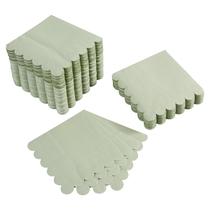 Guardanapo de coquetel BEFORYOU, 2 camadas, com bordas recortadas, pacote de 200 (verde sálvia)