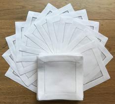 Guardanapo de coquetel de linho branco 6 "x6" Conjunto de 50 guardanapos de pano de linho Coasters-Ladder Hemstitch 100% Linho Bebida Party Napkin Coaster Super Value Bulk 50 Pack