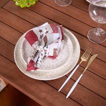 Guardanapo de Natal Kit 8 Peças 35x35cm para Mesa Posta Natalina