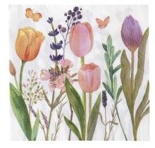 Guardanapo de Papel Folha Dupla Tulipas 32x32 cm Silver Festas - Inspire sua Festa Loja Guardanapo de Papel Folha Dupla Tulipas 32x32 cm Silver Festas - Inspire sua Festa Loja