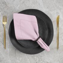 Guardanapo de Tecido Algodão Ponto Ajour 8 Peças - Rosa