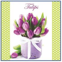 Guardanapo Design Tulipa Lilas 33X33cm - Bella Tavola