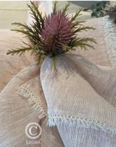 Guardanapo em cambraia de linho rosê Guardanapo em cambraia de linho rosê