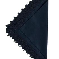 Guardanapo Em Tecido Algodão Preto E Renda Mesa Da Clau-Kit 06 Guardanapo Em Tecido Algodão Preto E Renda Mesa Da Clau-Kit 06