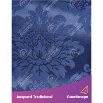 Guardanapo em Tecido Jacquard Azul Marinho Medalhão Tradicional - 40x40cm