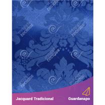 Guardanapo em Tecido Jacquard Azul Royal Medalhão Tradicional - 40x40cm