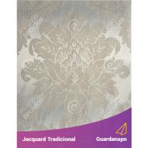 Guardanapo em Tecido Jacquard Bege Champagne Medalhão Tradicional - 40x40cm