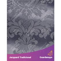 Guardanapo em Tecido Jacquard Cinza Chumbo Medalhão Tradicional - 40x40cm