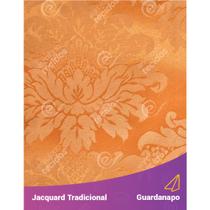 Guardanapo em Tecido Jacquard Laranja Medalhão Tradicional - 40x40cm