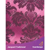 Guardanapo em Tecido Jacquard Pink e Preto Medalhão Tradicional - 40x40cm