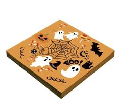 Guardanapo Estampado Halloween BOO 32 cm x 32 cm Folha Dupla 20 Unidades - Silver Festas