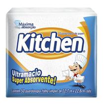 GUARDANAPO KITCHEN FOLHA SIMPLES PEQUENO 50 FOLHAS - 22,7 x 22,8
