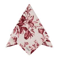 Guardanapo Linen Garden Bordô 40X40cm - Mameg Decor