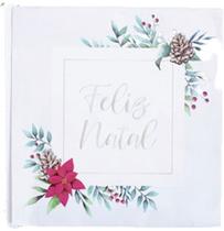 Guardanapo Natalino - Feliz Natal Rosê - 33 cm - Cromus Natal - 20 unidades