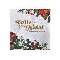 Guardanapo Natalino Florido 33x33cm 10Pçs Papel Feliz Natal Guardanapo Natalino Florido 33x33cm 10Pçs Papel Feliz Natal
