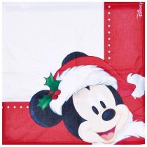 Guardanapo natalino Mickey Disney 40x40 4 peças