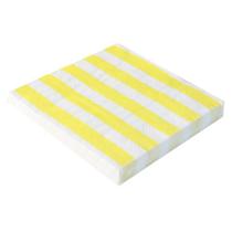 Guardanapo Papel Decorado Listrado Amarelo e Branco - 20 un