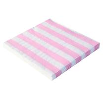 Guardanapo Papel Decorado Listrado Rosa Bebê Branco - 20 un