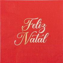 Guardanapo papel feliz Natal vermelho c/20 folhas - 33x33 Guardanapo papel feliz Natal vermelho c/20 folhas - 33x33