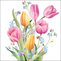 Guardanapo para Decoupage Ambiente Buquê de Tulipas com 20 Unidades