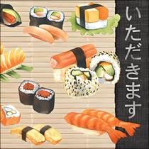 Guardanapo para Decoupage Ambiente Sushi com 20 Unidades