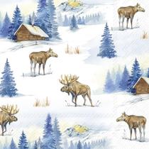 Guardanapo para Decoupage Ihr 33x33 Alces na Neve C/ 2 Unidades Guardanapo para Decoupage Ihr 33x33 Alces na Neve C/ 2 Unidades