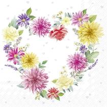 Guardanapo para Decoupage Ihr 33x33 Flores de Coração C/ 2 Unidades Guardanapo para Decoupage Ihr 33x33 Flores de Coração C/ 2 Unidades