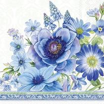 Guardanapo para Decoupage Ihr 33x33 Flores Primavera Azul C/ 2 Unidades - GUARDANAPO IHR AVULSO Guardanapo para Decoupage Ihr 33x33 Flores Primavera Azul C/ 2 Unidades - GUARDANAPO IHR AVULSO