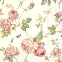 Guardanapo para Decoupage Ihr 33x33 Rosas Borboletas C/ 2 Unidades Guardanapo para Decoupage Ihr 33x33 Rosas Borboletas C/ 2 Unidades