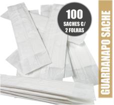 Guardanapo Sachê 33x15cm com 2 Folhas Sachês Delivery com 100 Unidades modelo liso