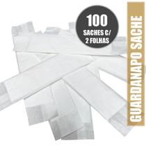 Guardanapo Sache Liso TODO BRANCO 33x14cm Pacote com 100 Unidades Elegância e Praticidade