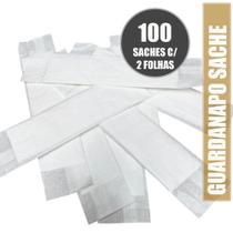 Guardanapo Sache Liso TODO BRANCO 33x14cm Pacote com 100 Unidades Elegância e Praticidade